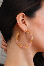 Load image into Gallery viewer, Bamboo Kayla Hoops
